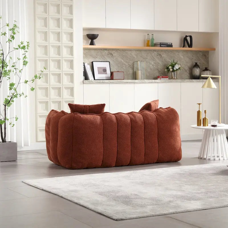 Fauteuil contemporain 65.1 en chenille capitonnée avec mousse haute résilience