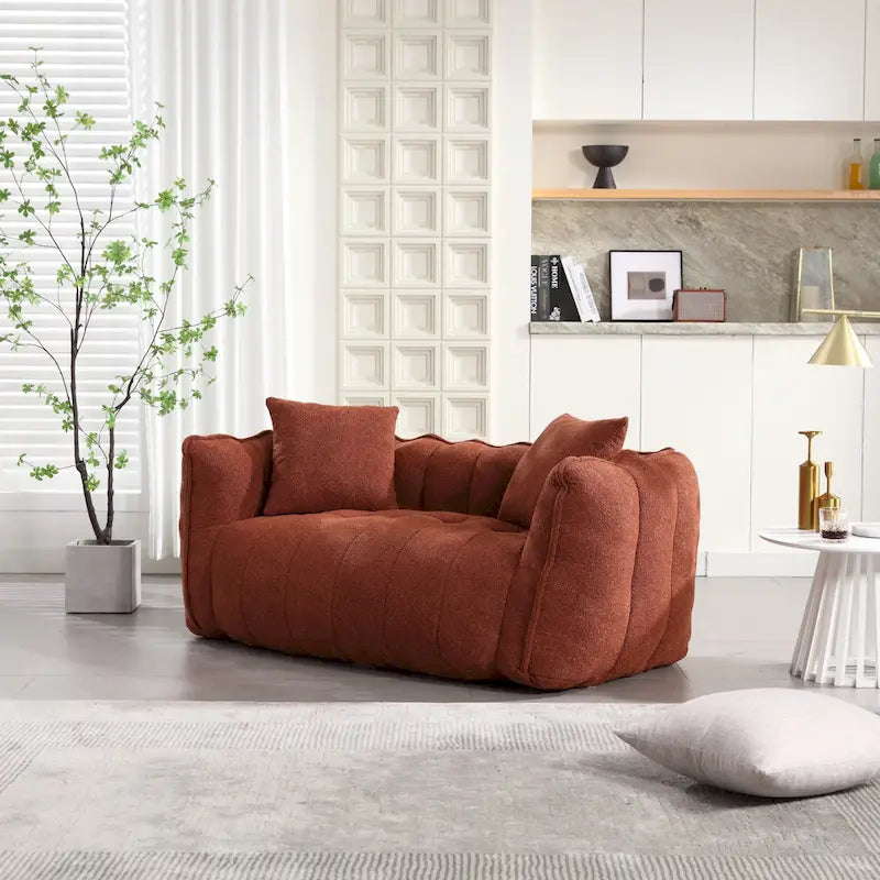Fauteuil contemporain 65.1 en chenille capitonnée avec mousse haute résilience