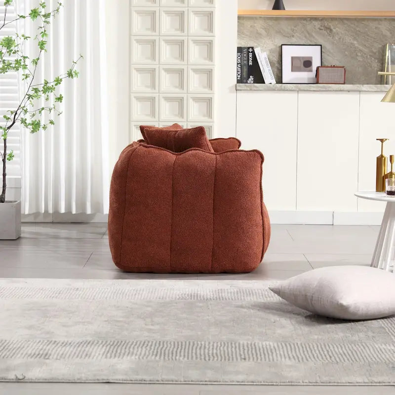 Fauteuil contemporain 65.1 en chenille capitonnée avec mousse haute résilience