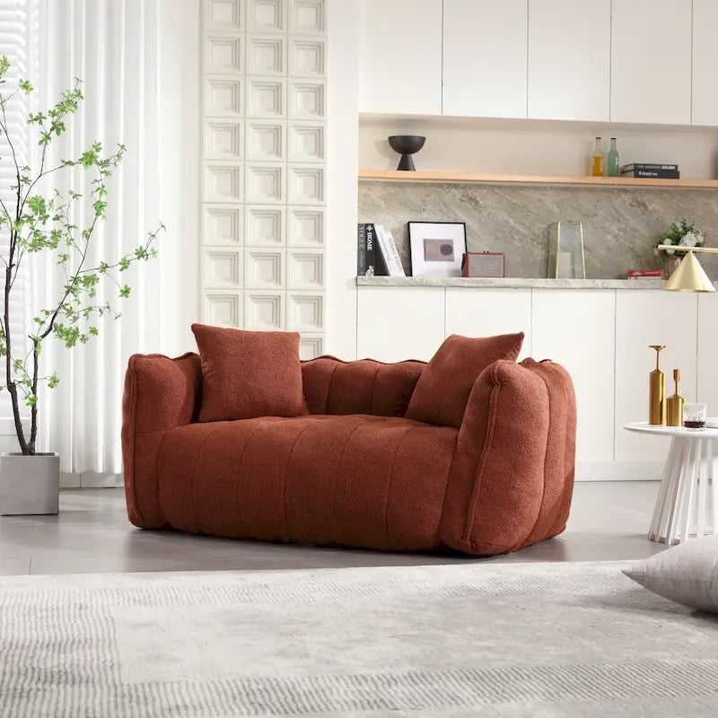 Fauteuil contemporain 65.1 en chenille capitonnée avec mousse haute résilience