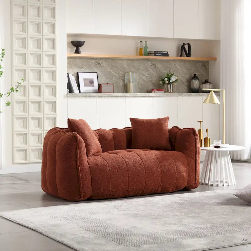Fauteuil contemporain 65.1 en chenille capitonnée avec mousse haute résilience