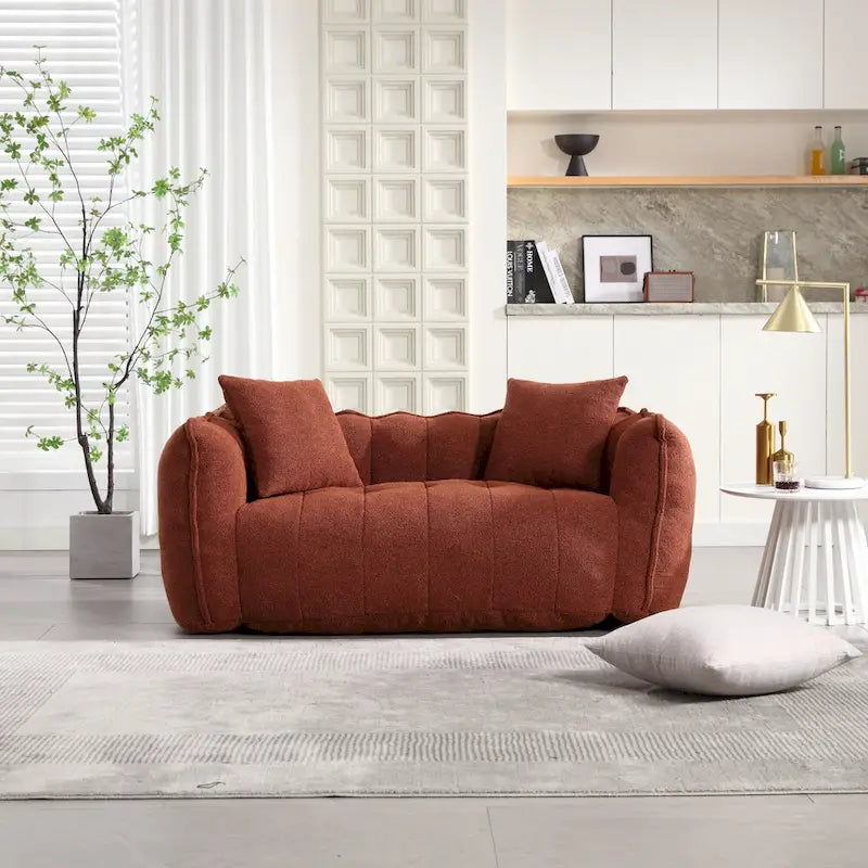 Fauteuil contemporain 65.1 en chenille capitonnée avec mousse haute résilience