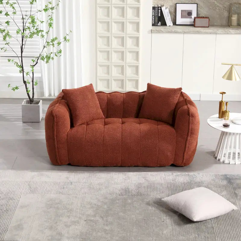 Fauteuil contemporain 65.1 en chenille capitonnée avec mousse haute résilience