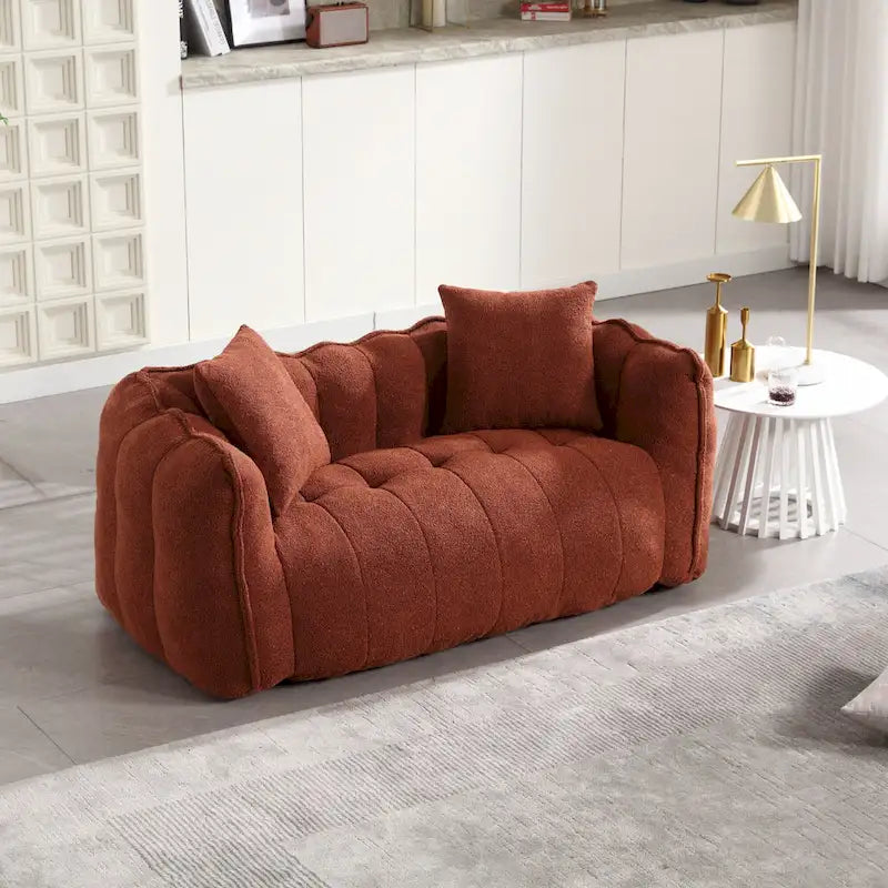 Fauteuil contemporain 65.1 en chenille capitonnée avec mousse haute résilience