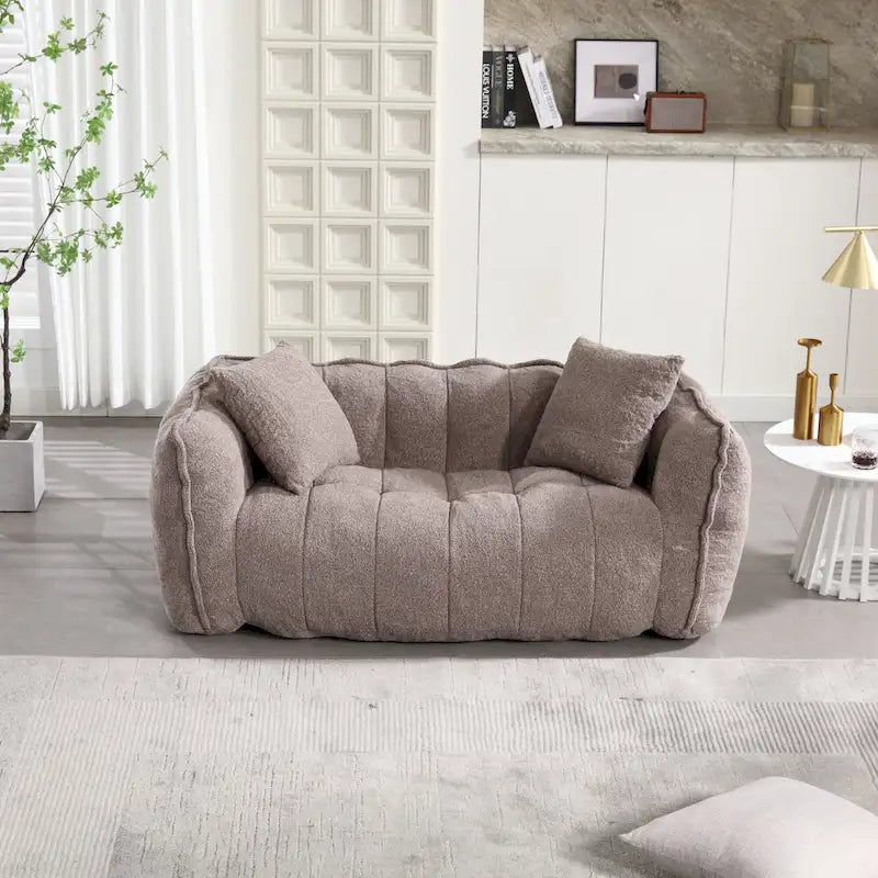 Fauteuil contemporain 65.1 en chenille capitonnée avec mousse haute résilience