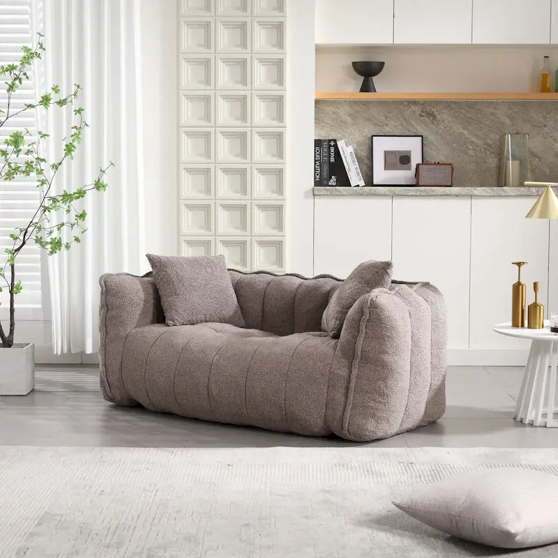 Fauteuil contemporain 65.1 en chenille capitonnée avec mousse haute résilience