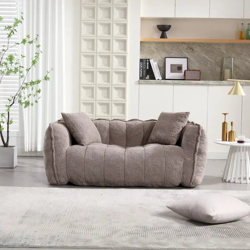Fauteuil contemporain 65.1 en chenille capitonnée avec mousse haute résilience