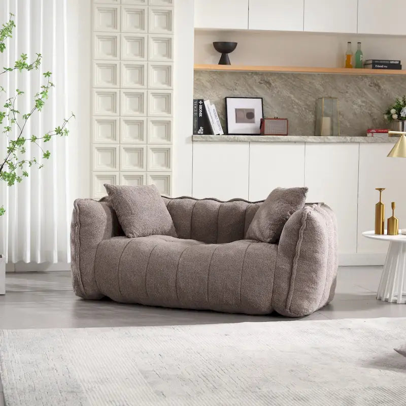 Fauteuil contemporain 65.1 en chenille capitonnée avec mousse haute résilience