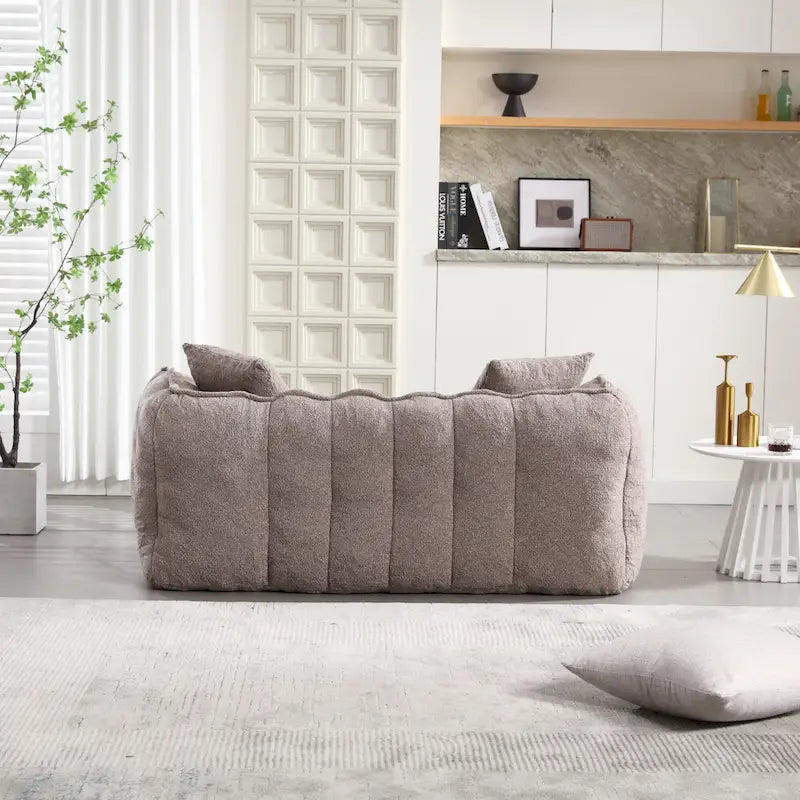 Fauteuil contemporain 65.1 en chenille capitonnée avec mousse haute résilience