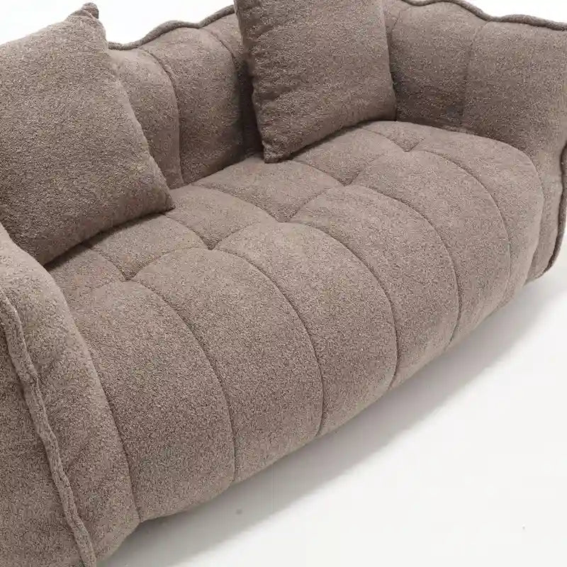 Fauteuil contemporain 65.1 en chenille capitonnée avec mousse haute résilience