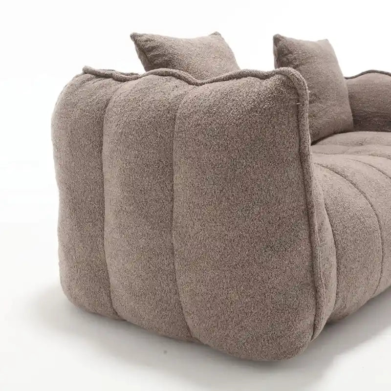 Fauteuil contemporain 65.1 en chenille capitonnée avec mousse haute résilience
