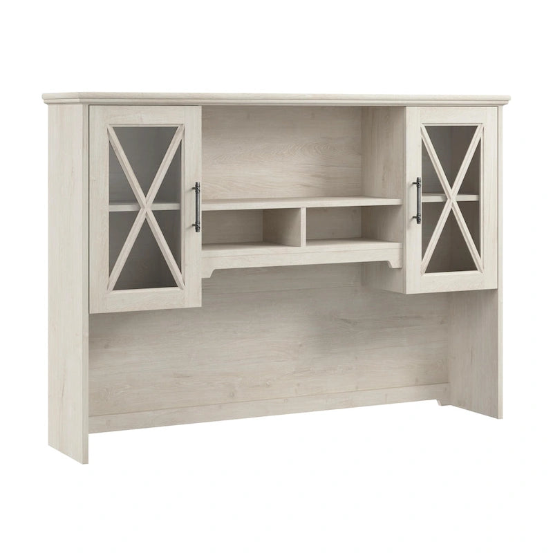 60W Landhaus-Aufsatzschrank mit Glastüren für Schreibtisch und Buffet