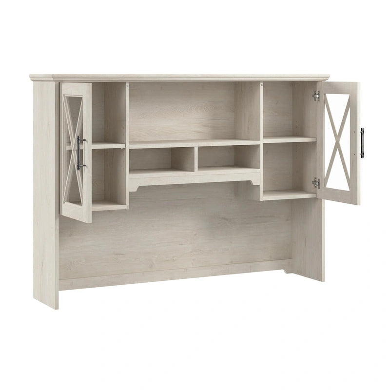 60W Landhaus-Aufsatzschrank mit Glastüren für Schreibtisch und Buffet