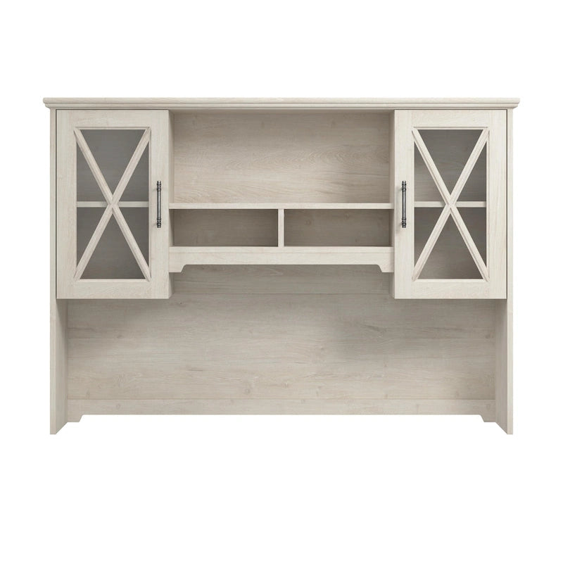 60W Landhaus-Aufsatzschrank mit Glastüren für Schreibtisch und Buffet