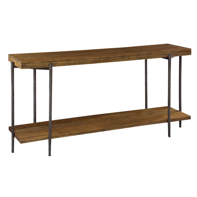 Sofatisch aus massivem Mangoholz und Schmiedeeisen