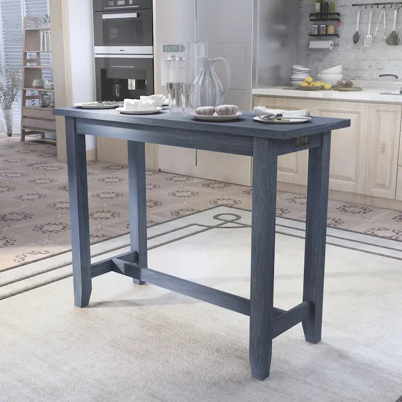 Furniture of America Ibella 64-inch Counter Height Table with USB Port