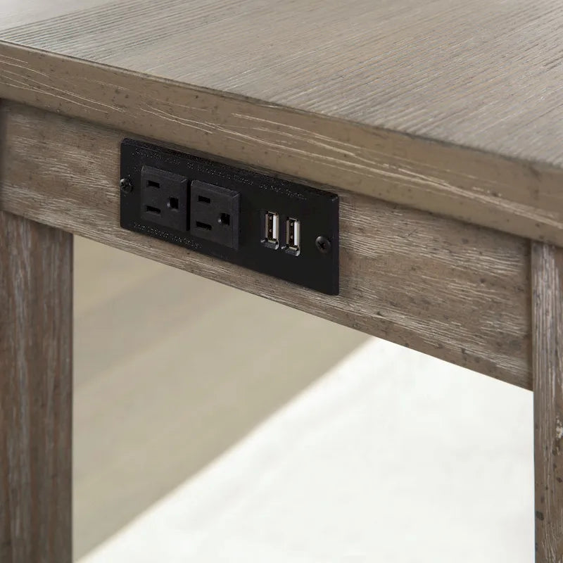 64-inch Contemporary Counter Height Table with Built-in USB Port