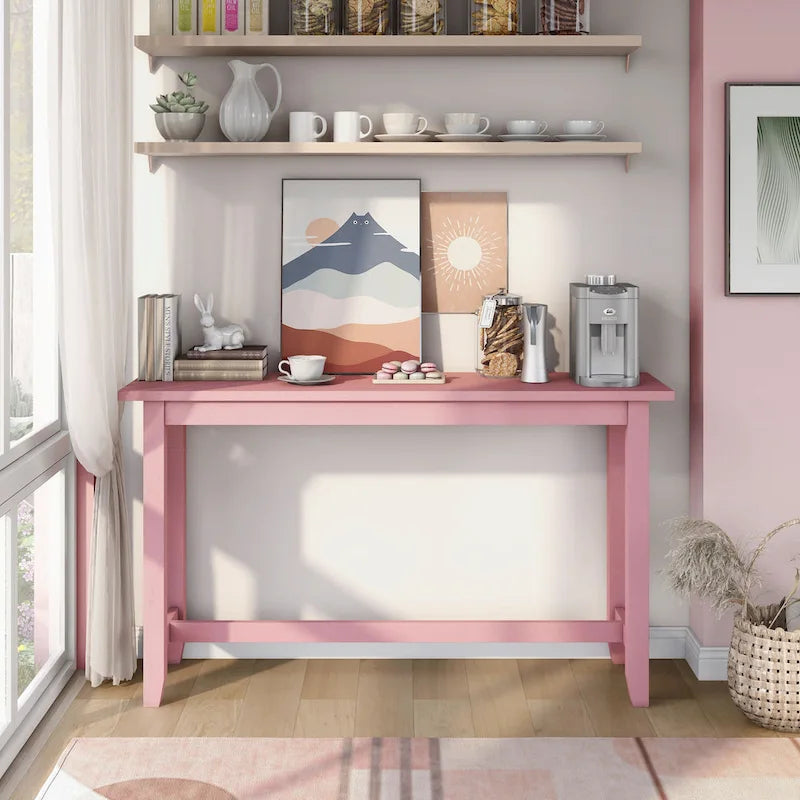 64-inch Contemporary Counter Height Table with Built-in USB Port