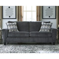 Divano contemporaneo in ciniglia con braccioli lineari - 89W x 38D x 39H