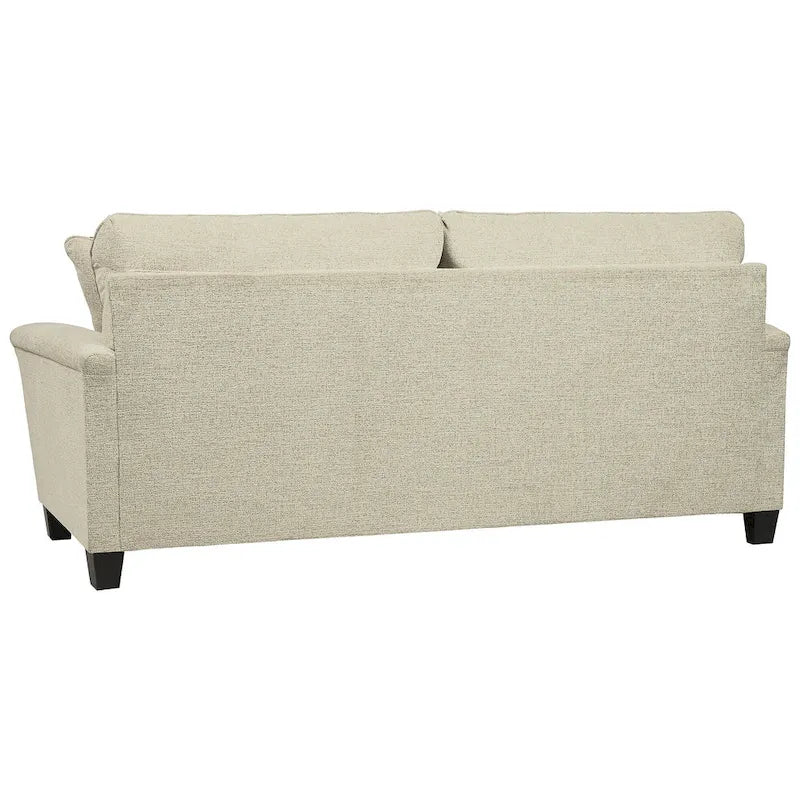 Divano contemporaneo in ciniglia con braccioli lineari - 89W x 38D x 39H