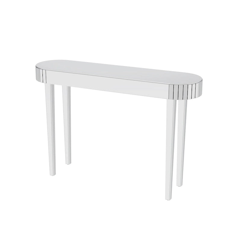 Tavolo consolle a specchio, tavolo d’ingresso argentato - 47.2x12.6x31.5 pollici