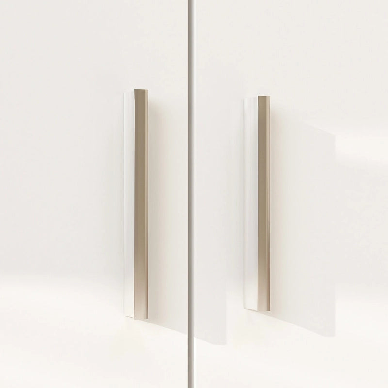 Bücherregal mit 4 Türen, 4 Schubladen und Ablagefächern, Schwarz - 78.7H