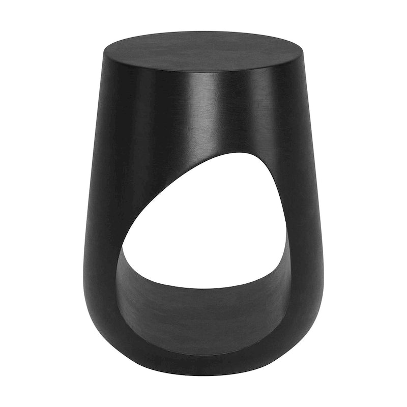 Tavolino laterale in legno di mango nero