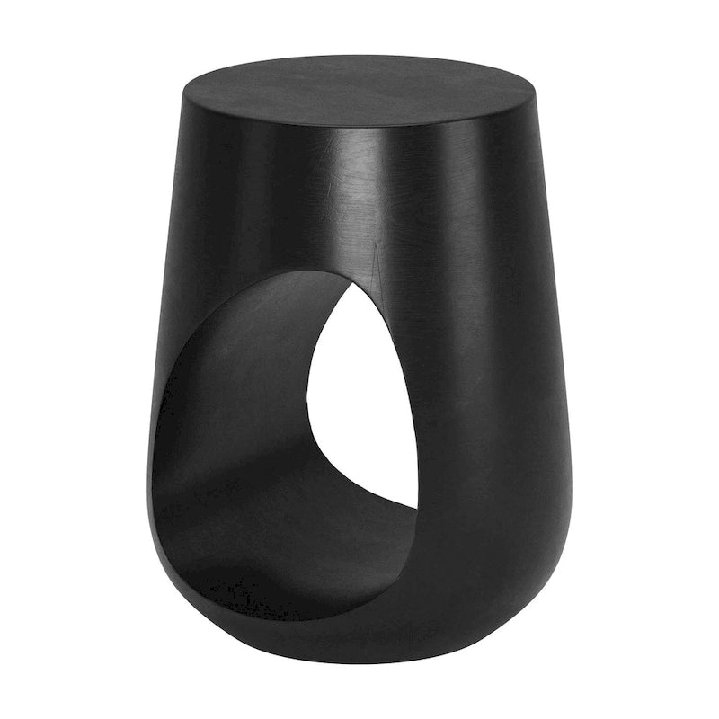 Tavolino laterale in legno di mango nero