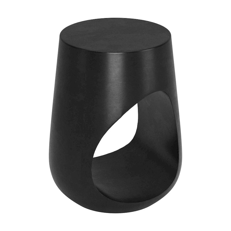 Tavolino laterale in legno di mango nero