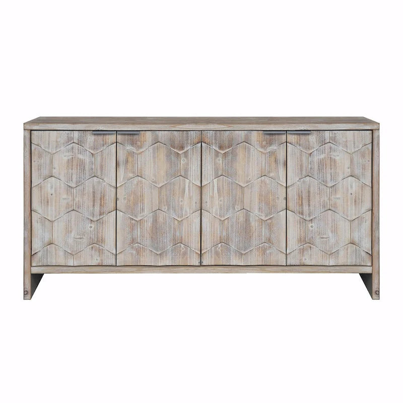 Sideboard-Buffetschrank im Landhausstil mit 4 Türen aus Holz