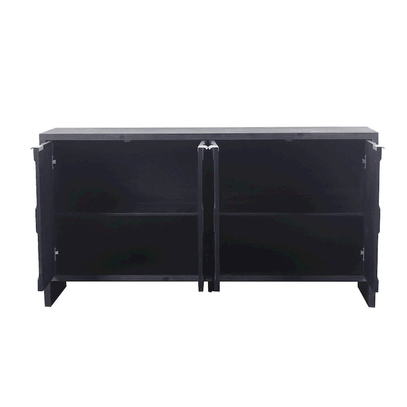 Sideboard-Buffetschrank im Landhausstil mit 4 Türen aus Holz