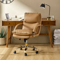 Sedia da ufficio moderna in similpelle, regolabile in altezza e inclinabile, con base girevole