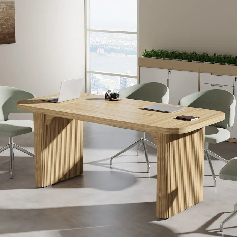 5FT rechteckiger Konferenztisch aus Holz, Bürotisch und Chefschreibtisch