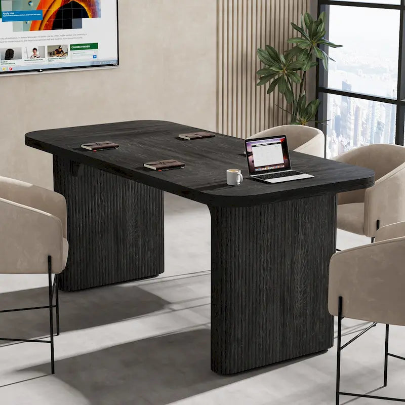 5FT rechteckiger Konferenztisch aus Holz, Bürotisch und Chefschreibtisch