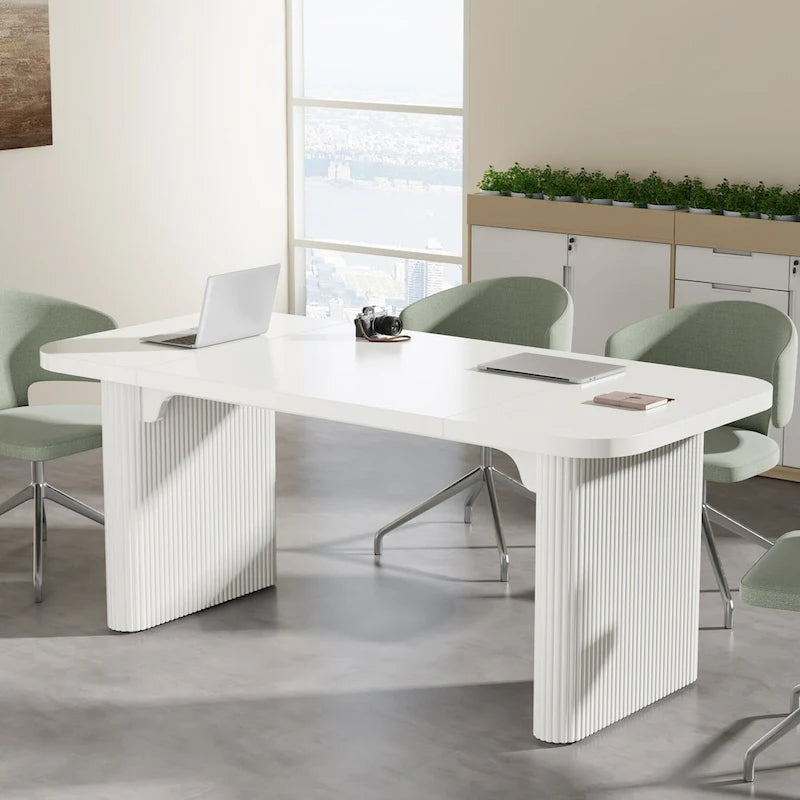 5FT rechteckiger Konferenztisch aus Holz, Bürotisch und Chefschreibtisch