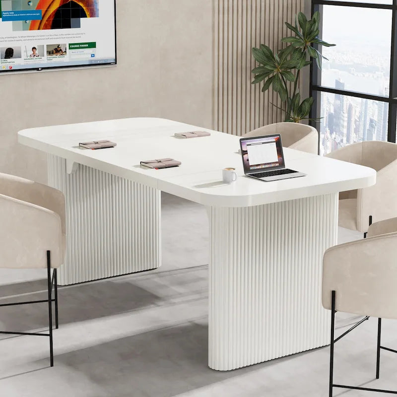 5FT rechteckiger Konferenztisch aus Holz, Bürotisch und Chefschreibtisch