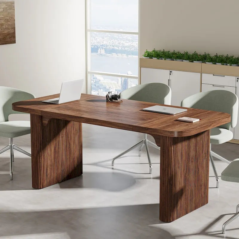 5FT rechteckiger Konferenztisch aus Holz, Bürotisch und Chefschreibtisch