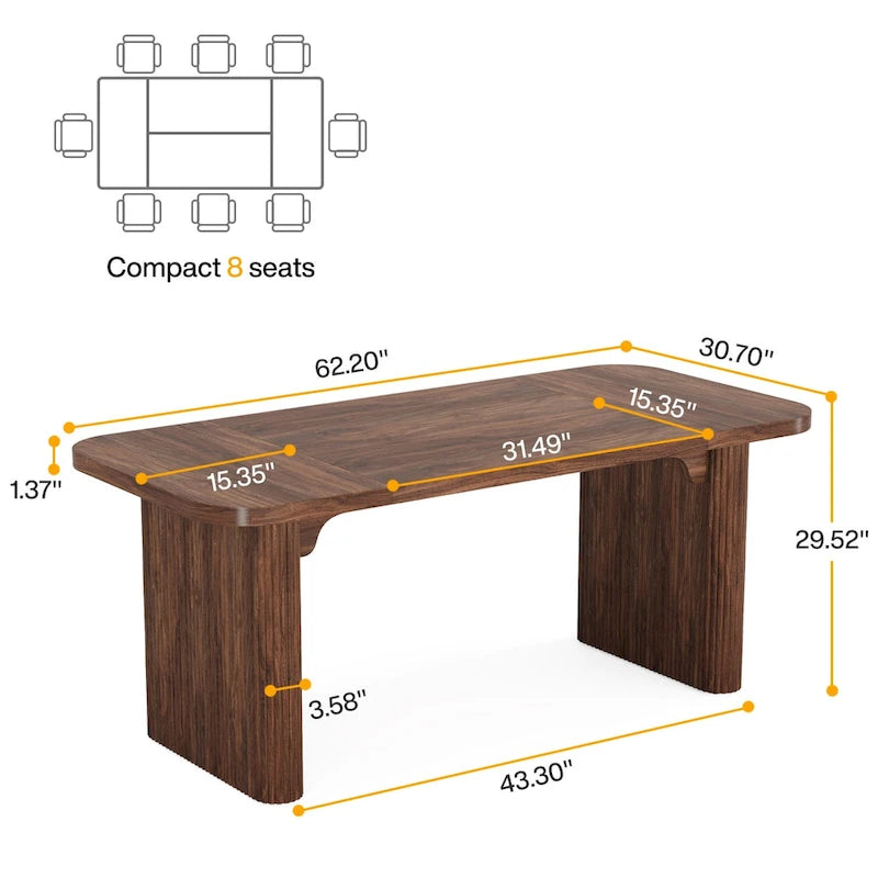 5FT rechteckiger Konferenztisch aus Holz, Bürotisch und Chefschreibtisch