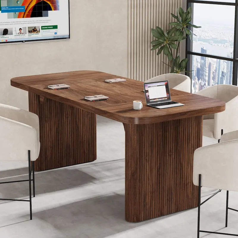 5FT rechteckiger Konferenztisch aus Holz, Bürotisch und Chefschreibtisch