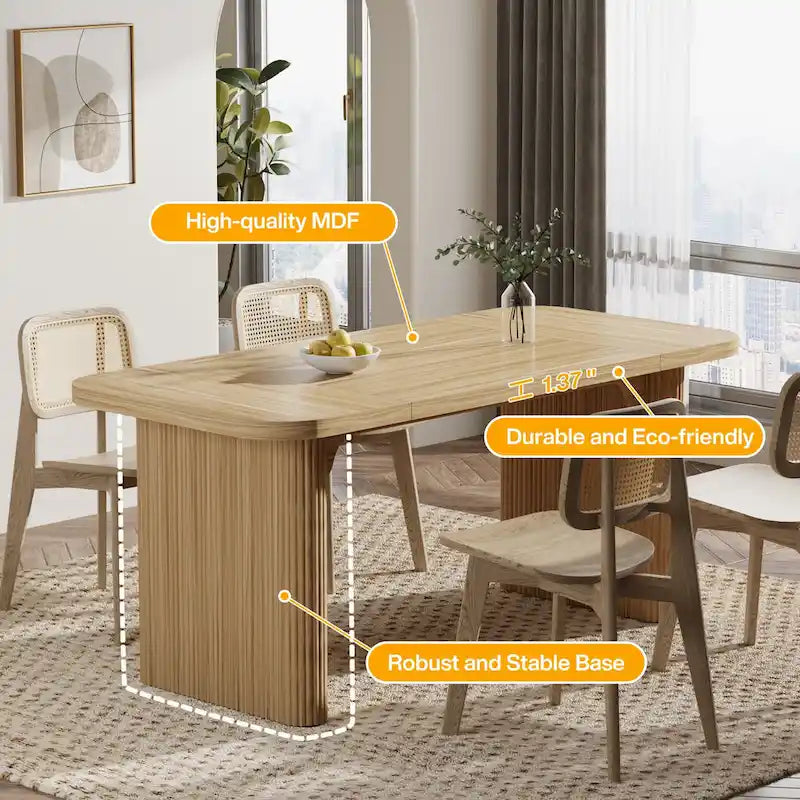 5FT rechteckiger Konferenztisch aus Holz, Bürotisch und Chefschreibtisch