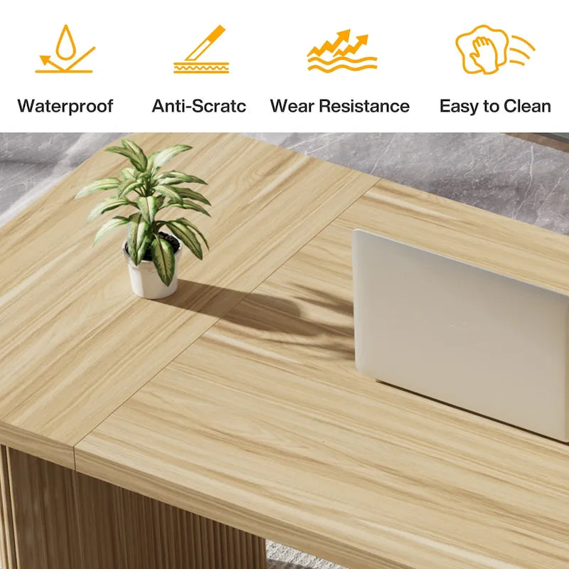5FT rechteckiger Konferenztisch aus Holz, Bürotisch und Chefschreibtisch