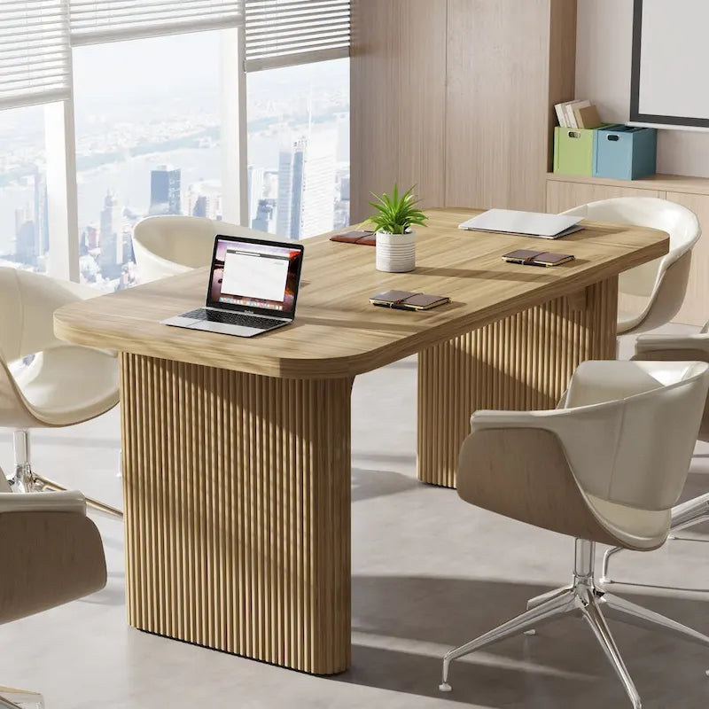 5FT rechteckiger Konferenztisch aus Holz, Bürotisch und Chefschreibtisch